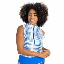 Kinona Keep It Covered Printed Womens Sleeveless Golf Polo -Clubs Shop 25158 TREADLGHT942