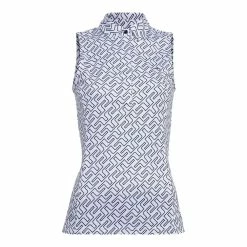 J.Lindeberg J. Lindeberg Dena Printed Womens Sleeveless Golf Polo -Clubs Shop 25410 JLNVYBRIO441 3cb47d3a ab20 4a54 ac4e 14836920bedd