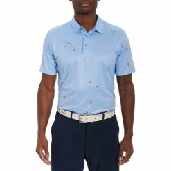 Robert Graham Gibson Performance Knit Mens Golf Polo -Clubs Shop 25820 LIGHTBLUE