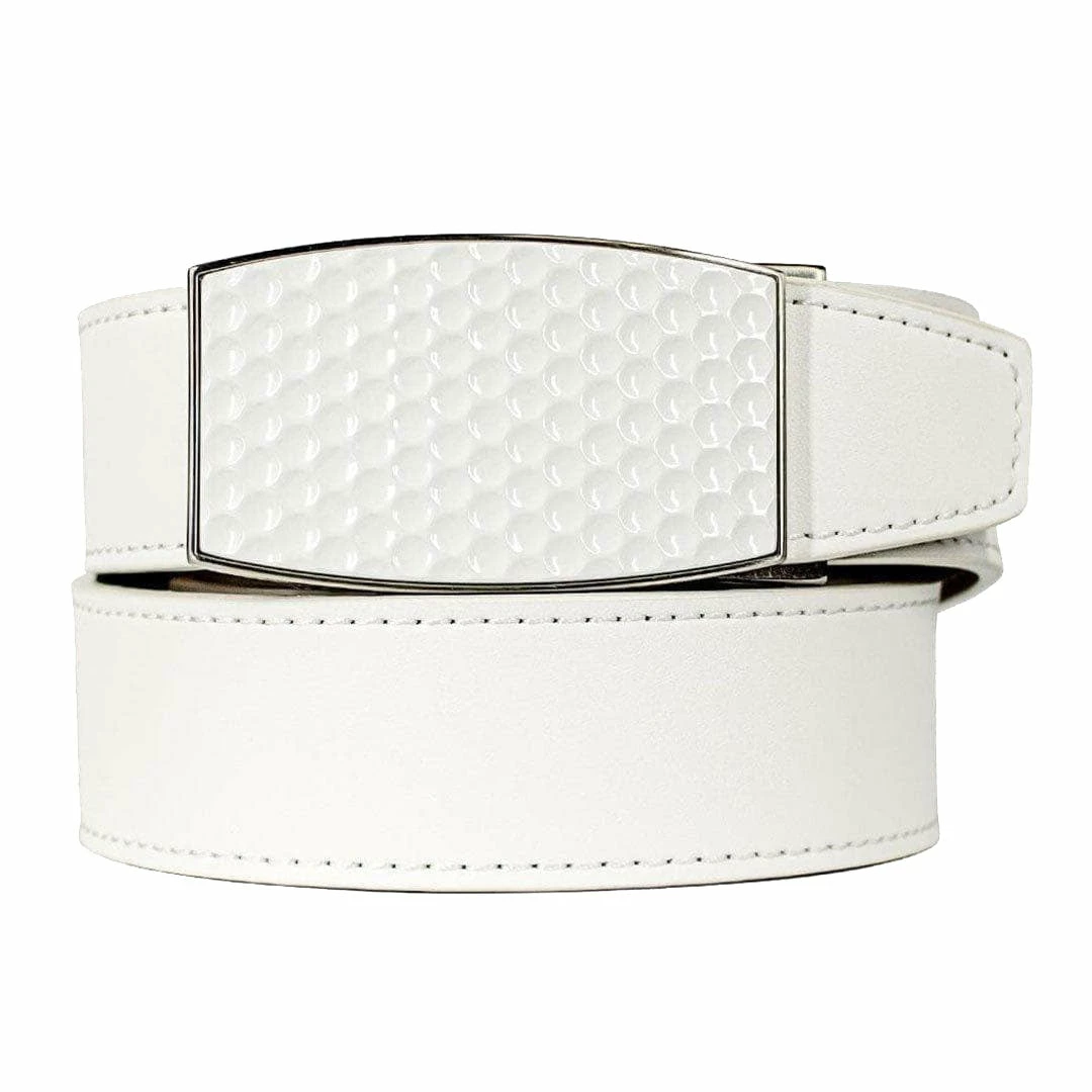 Nexbelt Aston Eagle Ratchet White Mens Belt 1 Nexbelt Aston Eagle Ratchet White Mens Belt