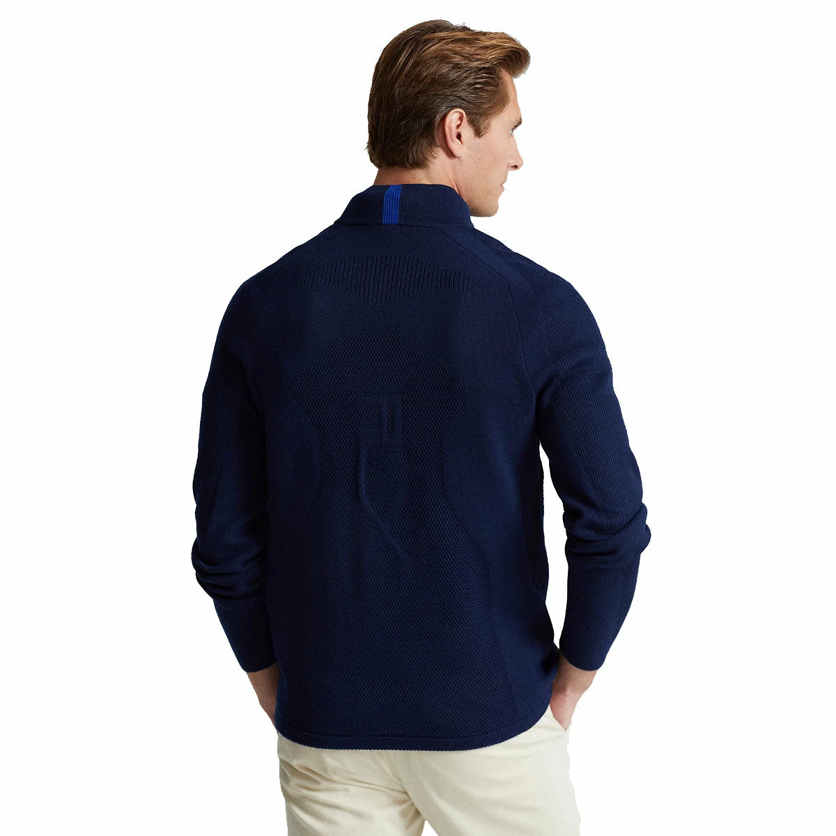 Polo Ralph Lauren RLX Ralph Lauren Thermocool Windblocked French Navy Mens 1/2 Zip Golf Sweater 2 Polo Ralph Lauren RLX Ralph Lauren Thermocool Windblocked French Navy Mens 1/2 Zip Golf Sweater - Image 2