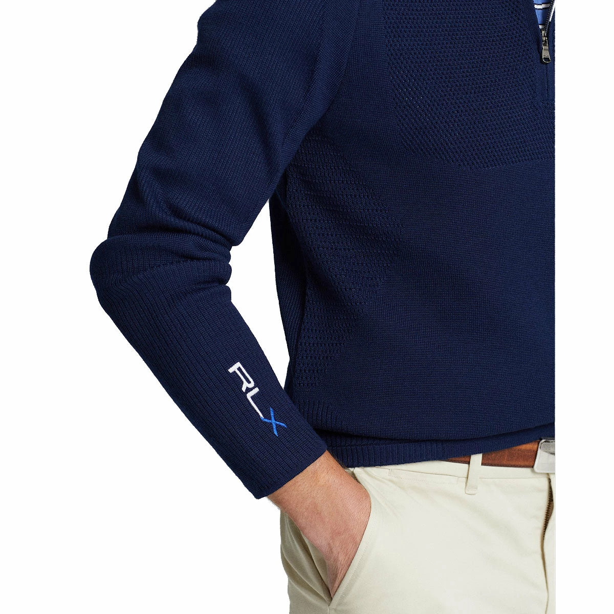 Polo Ralph Lauren RLX Ralph Lauren Thermocool Windblocked French Navy Mens 1/2 Zip Golf Sweater 3 Polo Ralph Lauren RLX Ralph Lauren Thermocool Windblocked French Navy Mens 1/2 Zip Golf Sweater - Image 3
