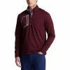 Polo Ralph Lauren RLX Ralph Lauren Brushed Back Tech Jersey Rich Ruby Mens Golf 1/2 Zip