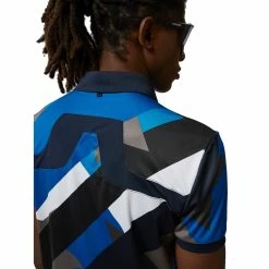 J.Lindeberg J. Lindeberg KV Printed Blue Flag Patchwork Mens Golf Polo -Clubs Shop 30913 BLUEFLAGO461 2 37a4123c 55b4 4138 ad9c 986d4f38b50a