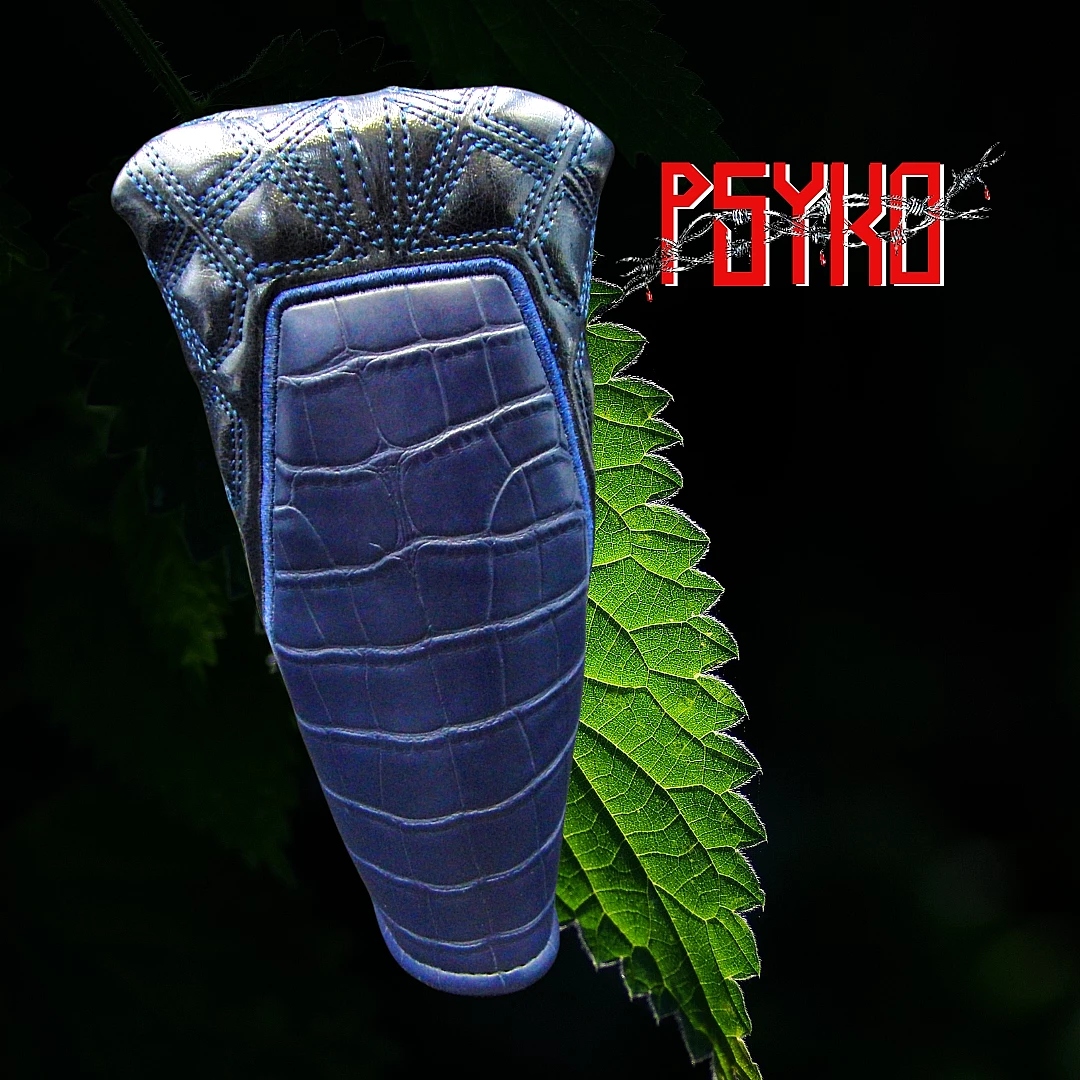 Luxury PSYKO GOLF Crocodile Quilted Embroidered PU Leather Putter Head Cover 3 Luxury PSYKO GOLF Crocodile Quilted Embroidered PU Leather Putter Head Cover - Image 3