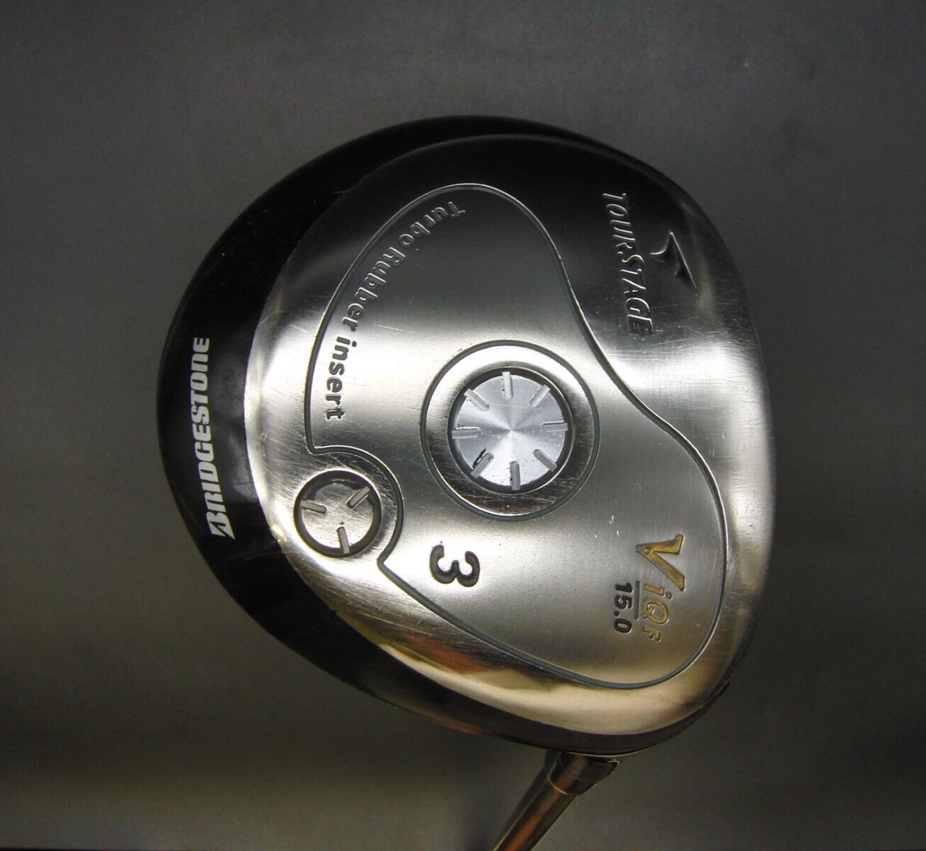 Bridgestone TourStage ViQ F 15° 3 Wood Stiff Graphite Shaft Golf Pride Grip 1 Bridgestone TourStage ViQ F 15° 3 Wood Stiff Graphite Shaft Golf Pride Grip