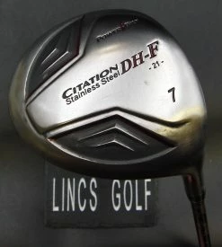 PowerBilt Citation DH-F 21° 7 Wood Regular Graphite Shaft Black Grip