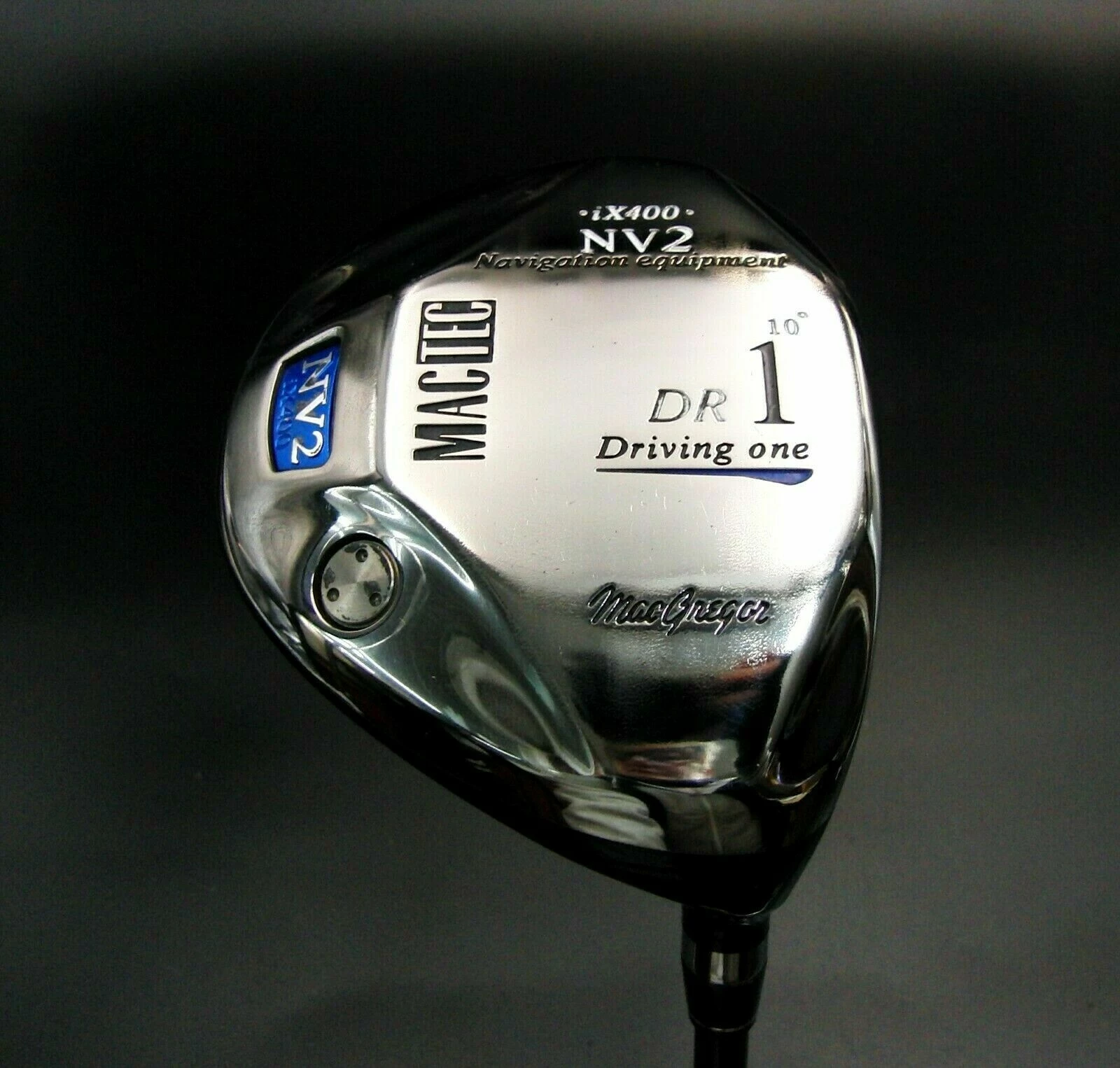 MacGregor MacTec IX400 DR1 NV2 10° Driver Stiff Graphite Shaft MacTec Grip 1 MacGregor MacTec IX400 DR1 NV2 10° Driver Stiff Graphite Shaft MacTec Grip