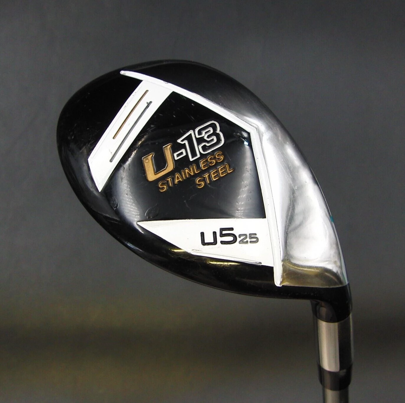 Japanese U-13 Stainless Steel 25° U5 Hybrid Regular Graphite Shaft Chaucer Grip 1 Japanese U-13 Stainless Steel 25° U5 Hybrid Regular Graphite Shaft Chaucer Grip