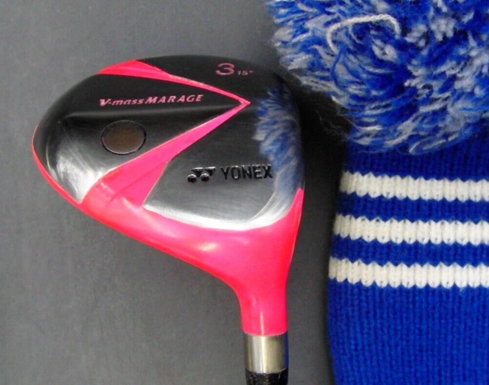 Yonex V.mass MARAGE 15° Pink 3 Wood Regular Graphite Shaft + Head Cover 1 Yonex V.mass MARAGE 15° Pink 3 Wood Regular Graphite Shaft + Head Cover