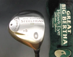 Refurbished Callaway Big Bertha Steel Head III 5 Wood Regular Graphite Shaft +HC