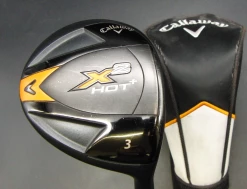 Callaway X2 Hot+ 3 Wood Regular Graphite Shaft Golf Pride Grip With Head Cover