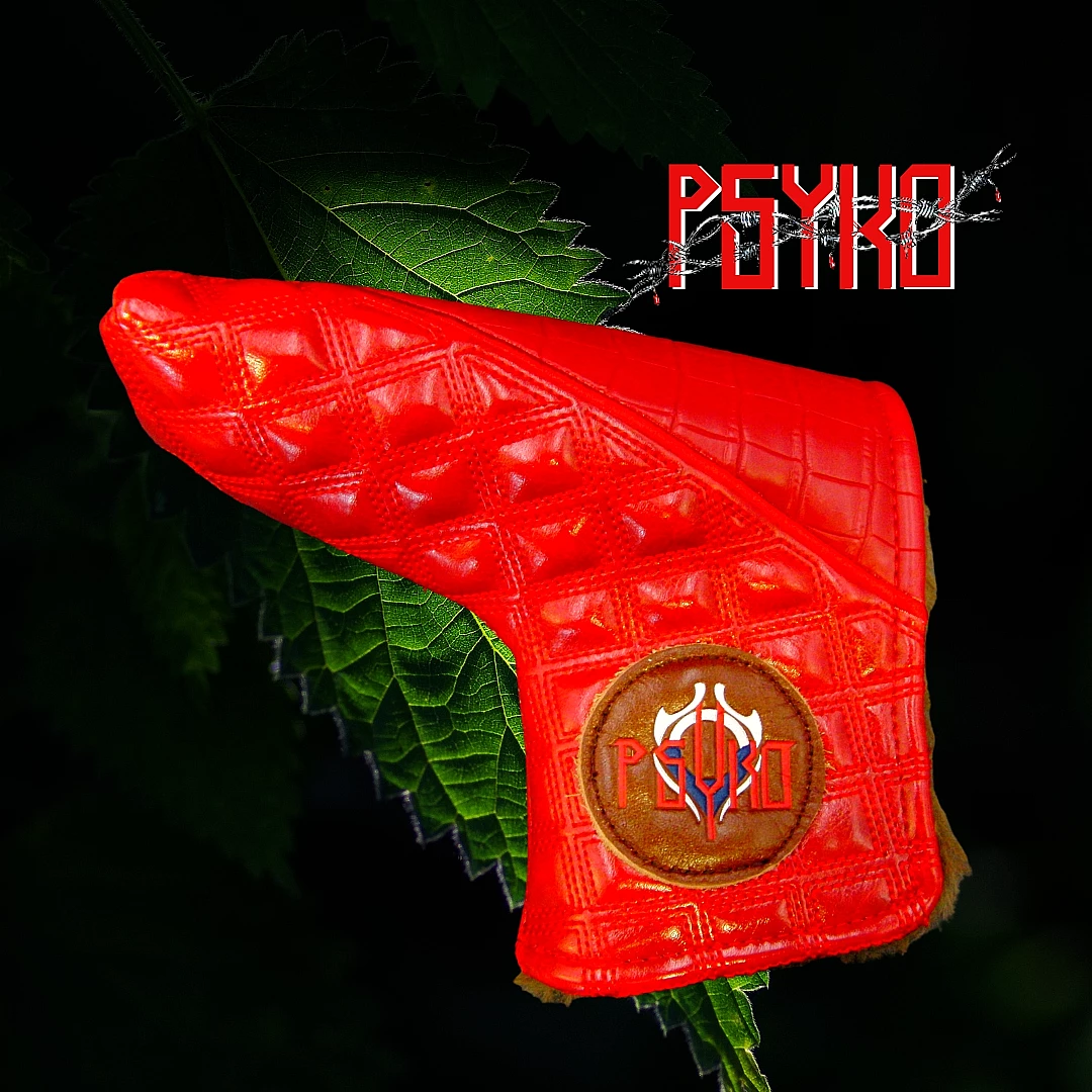 Luxury PSYKO GOLF Crocodile & Quilted Embroidered PU Leather Putter Head Cover 7 Luxury PSYKO GOLF Crocodile & Quilted Embroidered PU Leather Putter Head Cover - Image 7