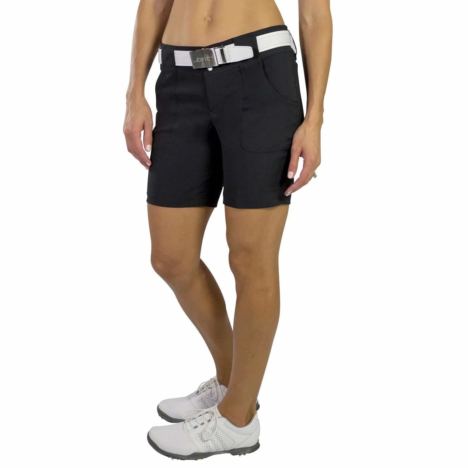 JoFit Belted 7.5 In Womens Golf Shorts 1 JoFit Belted 7.5 In Womens Golf Shorts