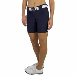 JoFit Belted 7.5 In Womens Golf Shorts 9 JoFit Belted 7.5 In Womens Golf Shorts -Clubs Shop GB505 MIDNIGHT