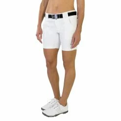 JoFit Belted 7.5 In Womens Golf Shorts 11 JoFit Belted 7.5 In Womens Golf Shorts -Clubs Shop GB505 WHTWHITE