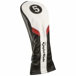 TaylorMade Golf Headcovers | White/Black/Red -Clubs Shop M71107 zoom D