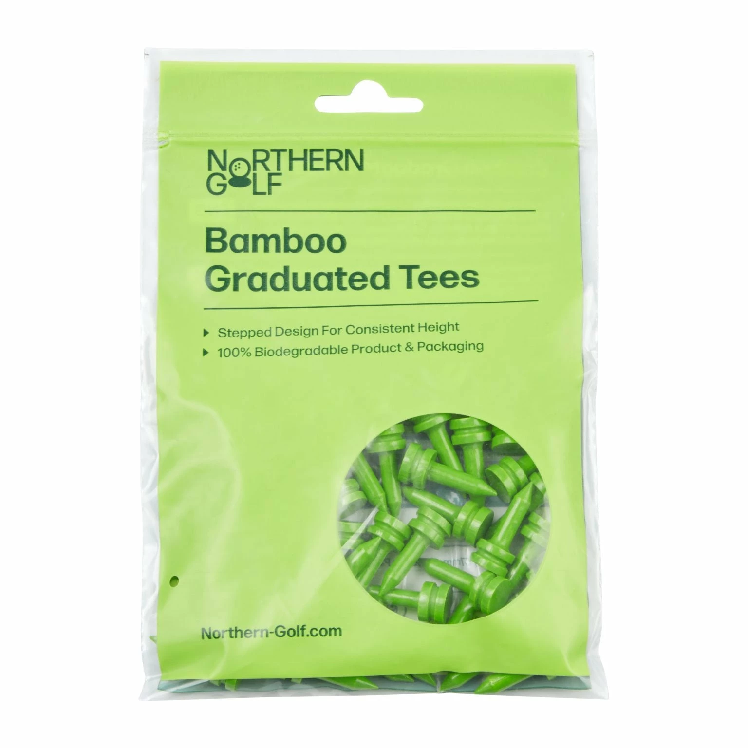 Northern Golf Lime Bamboo Graduated Tees 1 Northern Golf Lime Bamboo Graduated Tees
