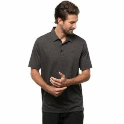 TravisMathew The Zinna Mens Golf Polo -Clubs Shop THE ZINNA HEATHERBLACK