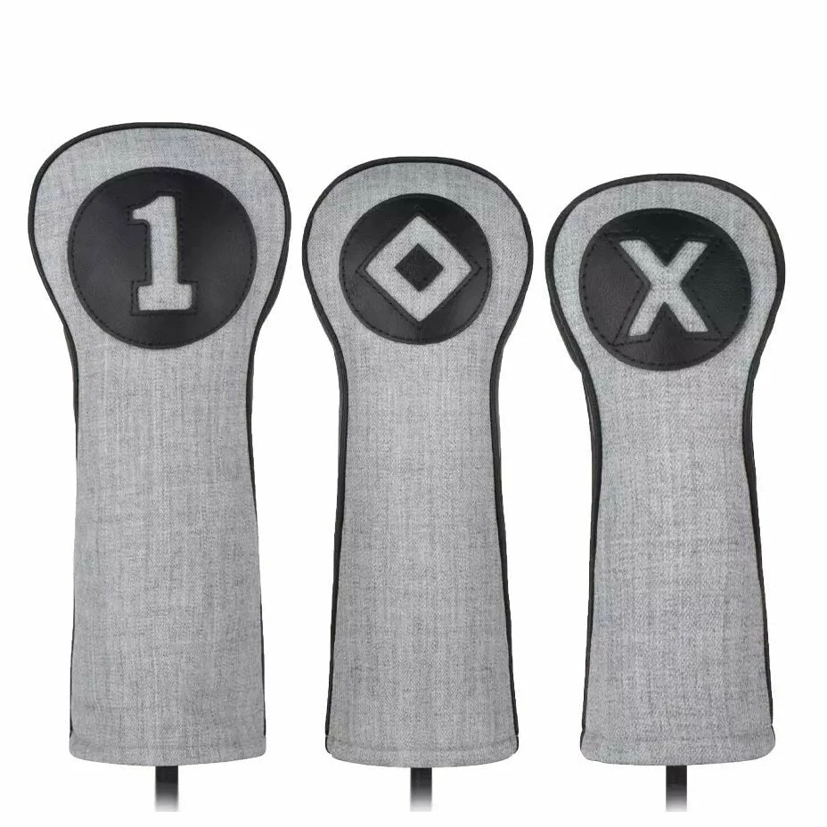 Titleist Heather & Leather Golf Headcovers TA21LHCHL 1 Titleist Heather & Leather Golf Headcovers TA21LHCHL