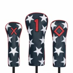Titleist Stars And Stripes Leather Golf Headcovers TA20LHCSS