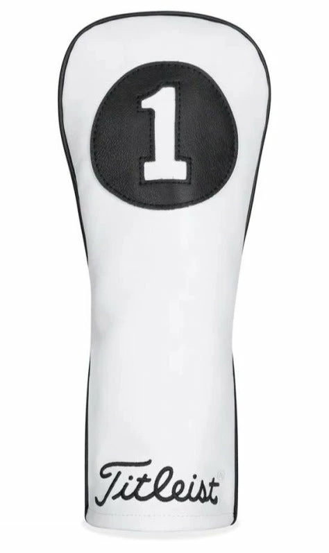 Titleist White & Black Leather Headcovers TA20TASCWB 4 Titleist White & Black Leather Headcovers TA20TASCWB - Image 4