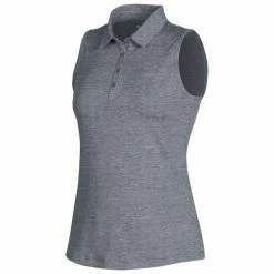 Under Armour Zinger 2.0 Heathered Womens Sleeveless Golf Polo -Clubs Shop UW0468 9171PITCHGREY