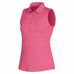 Under Armour Zinger 2.0 Heathered Womens Sleeveless Golf Polo -Clubs Shop UW0468 CERISE550T