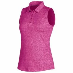 Under Armour Zinger 2.0 Heathered Womens Sleeveless Golf Polo -Clubs Shop UW0468 METEORPNK507T 971d5139 ee3f 4afa a7f9 f3343f2e45af