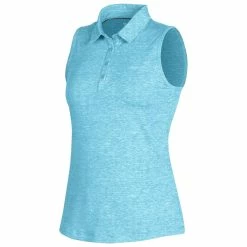 Under Armour Zinger 2.0 Heathered Womens Sleeveless Golf Polo -Clubs Shop UW0468 SKYBLUE1106 173c9568 f57b 47b0 b33d 7621f340991b