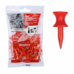 Masters Graduated 32mm Golf Tees – Red (35 Pack)