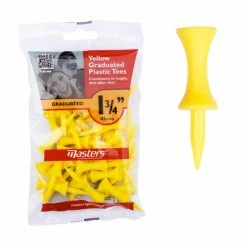 Masters Graduated 45mm Golf Tees – Yellow (30 Pack)