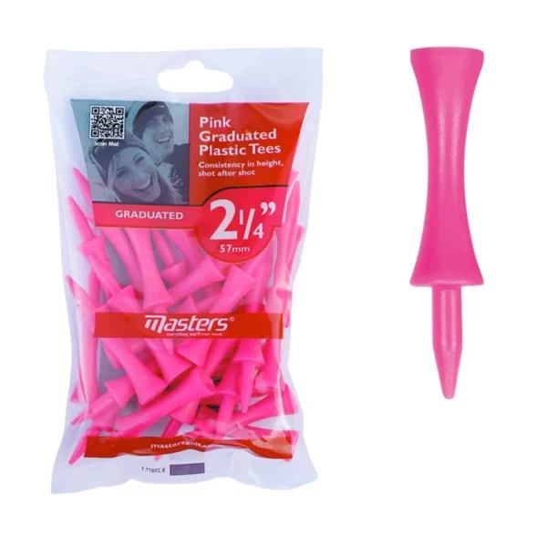 Masters Graduated 57mm Golf Tees – Pink (25 Pack)