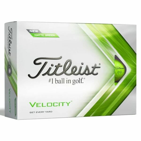 Titleist Velocity Matte Green 12 Ball Pack 1 Titleist Velocity Matte Green 12 Ball Pack